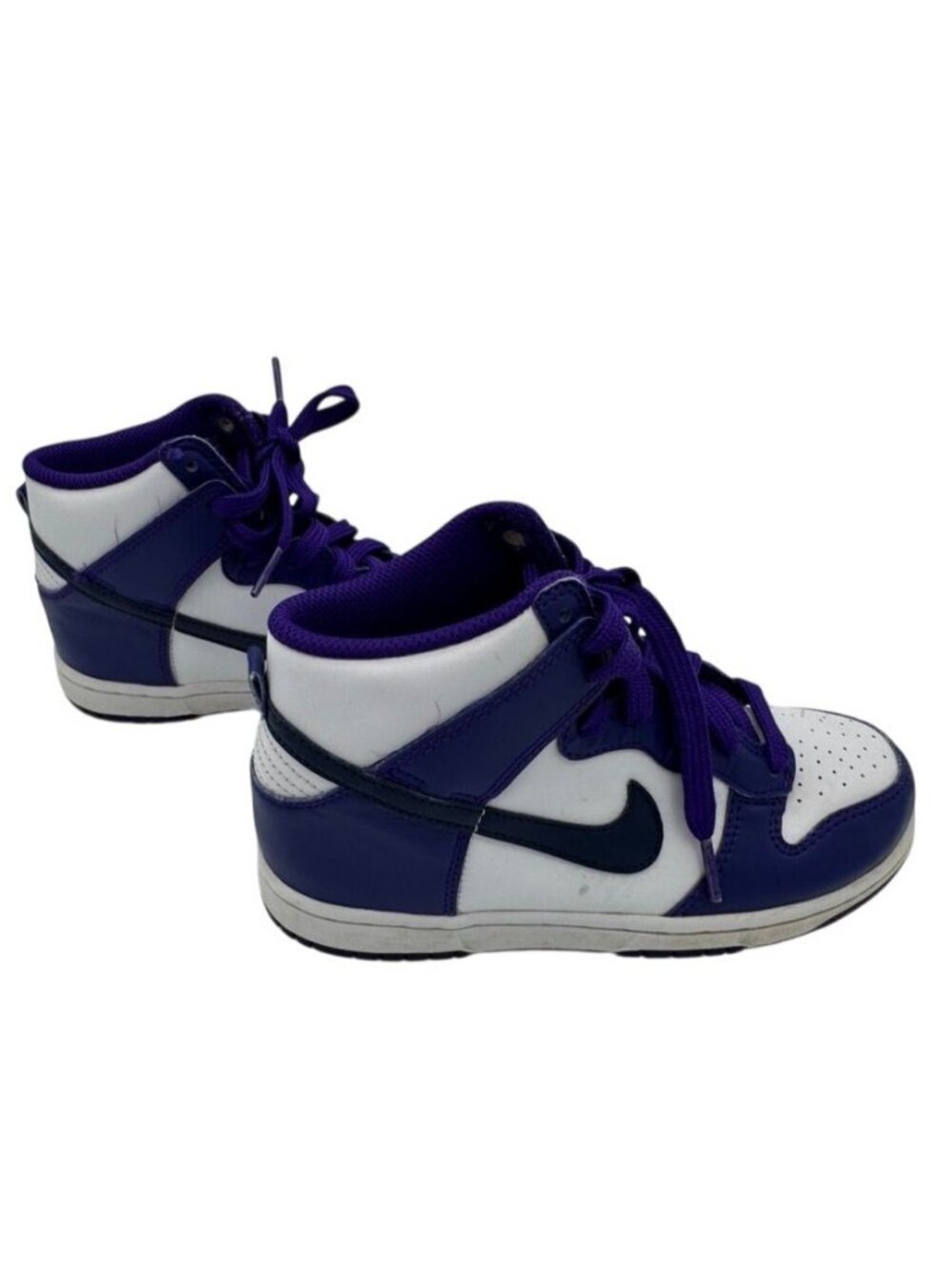 Nike Dunk High Sneakers DH9753-100 Electro Purple/Navy/White Shoes Youth Size 1Y